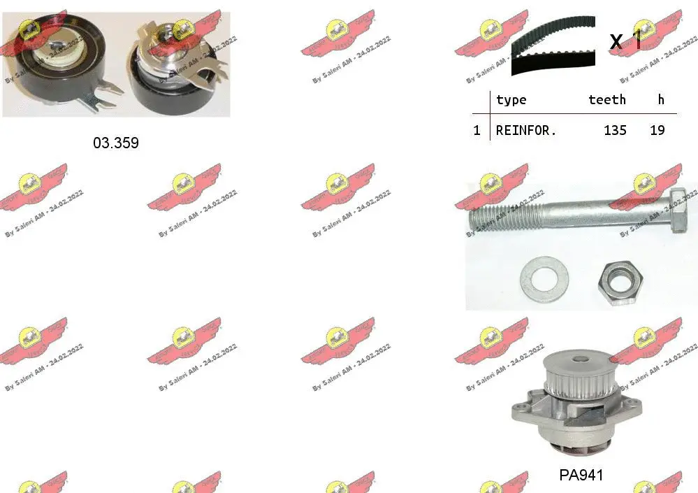 Water Pump & Timing Belt Kit (04.5006PA2)