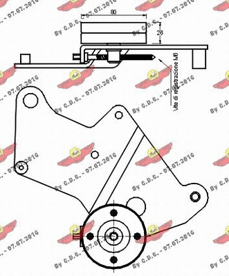 Belt Tensioner, V-ribbed belt