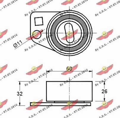 Tensioner Pulley, timing belt