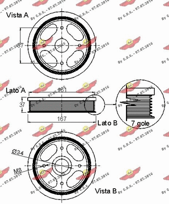 Belt Pulley, crankshaft