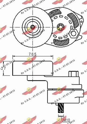 Belt Tensioner, V-ribbed belt