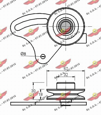 Belt Tensioner, V-ribbed belt