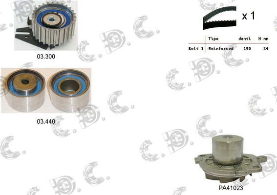 Water Pump & Timing Belt Kit (04.5042PA)