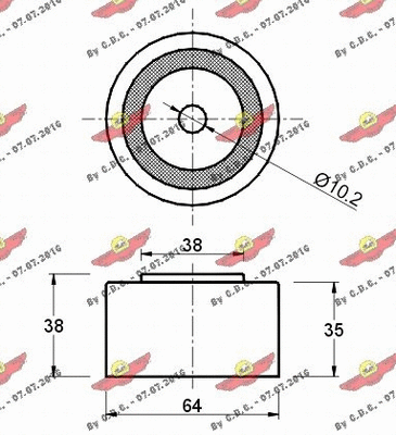 Deflection/Guide Pulley, timing belt