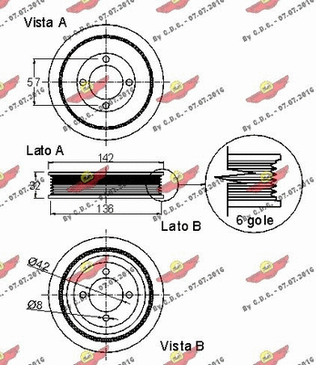 Belt Pulley, crankshaft