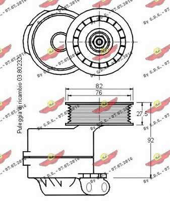 Belt Tensioner, V-ribbed belt