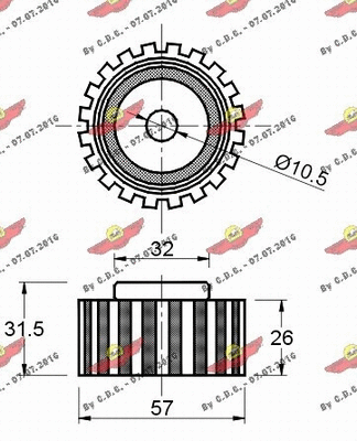 Deflection/Guide Pulley, timing belt