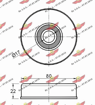 Deflection/Guide Pulley, V-ribbed belt
