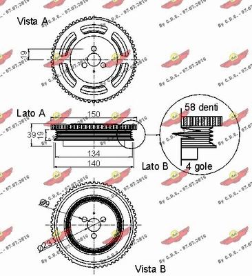 Belt Pulley, crankshaft