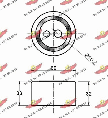 Deflection/Guide Pulley, timing belt