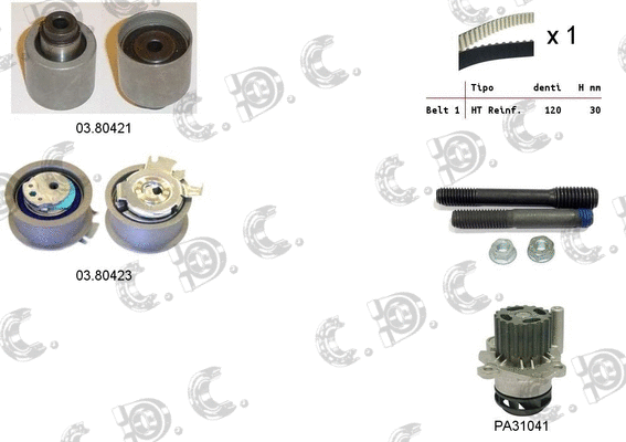 Water Pump & Timing Belt Kit (04.5056PA2)