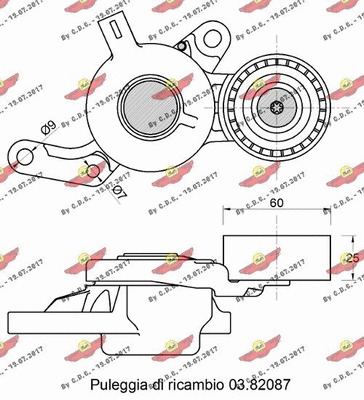 Deflection/Guide Pulley, timing belt