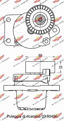 Tensioner Pulley, V-ribbed belt