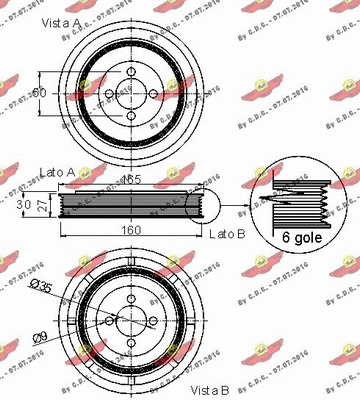 Belt Pulley, crankshaft