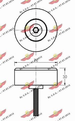 Deflection/Guide Pulley, V-ribbed belt