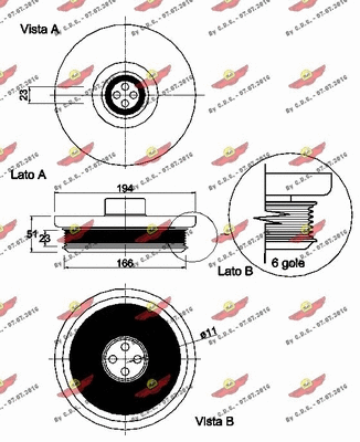 Belt Pulley, crankshaft
