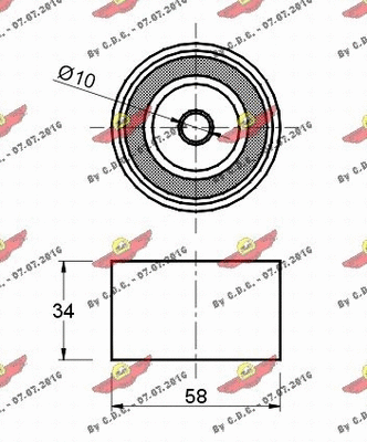 Deflection/Guide Pulley, timing belt