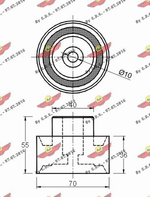 Deflection/Guide Pulley, timing belt