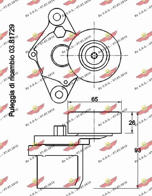 Belt Tensioner, V-ribbed belt