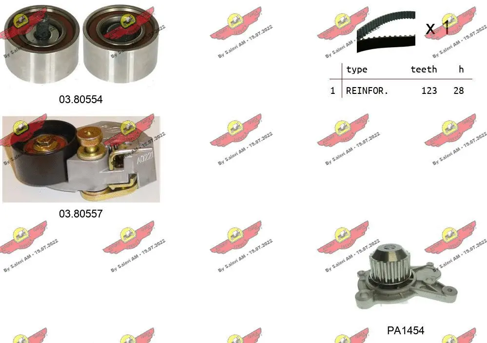 Water Pump & Timing Belt Kit (04.5259PA2)
