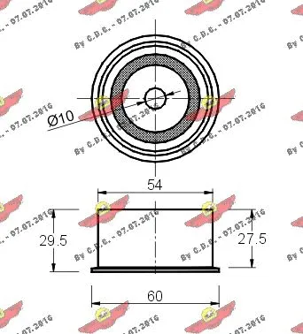 Deflection/Guide Pulley, timing belt