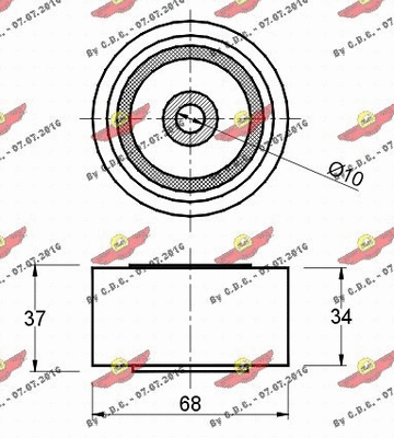 Deflection/Guide Pulley, timing belt