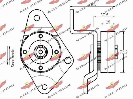 Belt Tensioner, V-ribbed belt