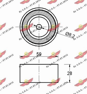 Deflection/Guide Pulley, timing belt
