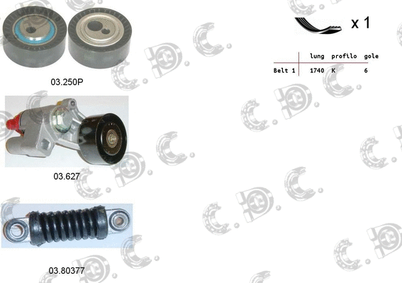 V-Ribbed Belt Set (06.0120)