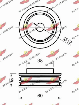 Deflection/Guide Pulley, V-ribbed belt
