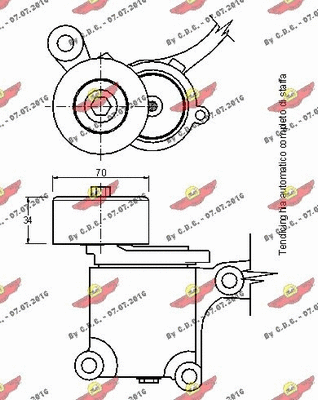 Belt Tensioner, V-ribbed belt