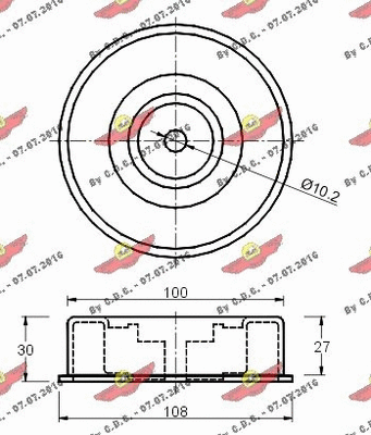 Deflection/Guide Pulley, timing belt