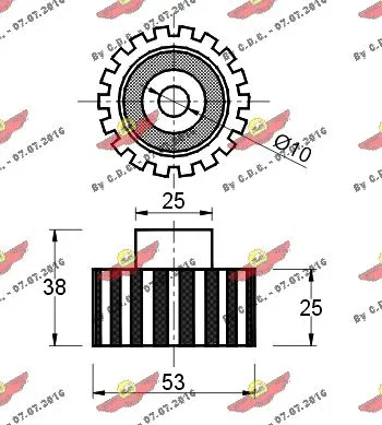 Deflection/Guide Pulley, timing belt