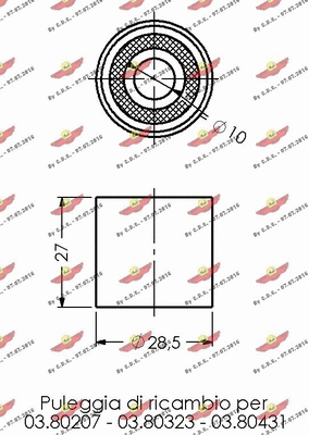 Deflection/Guide Pulley, timing belt