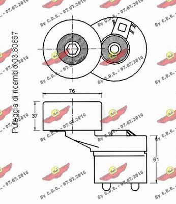 Belt Tensioner, V-ribbed belt
