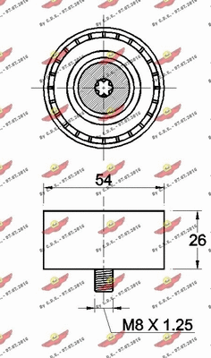 Deflection/Guide Pulley, V-ribbed belt