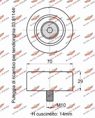 Deflection/Guide Pulley, V-ribbed belt