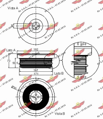 Belt Pulley, crankshaft