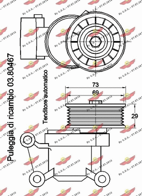 Belt Tensioner, V-ribbed belt