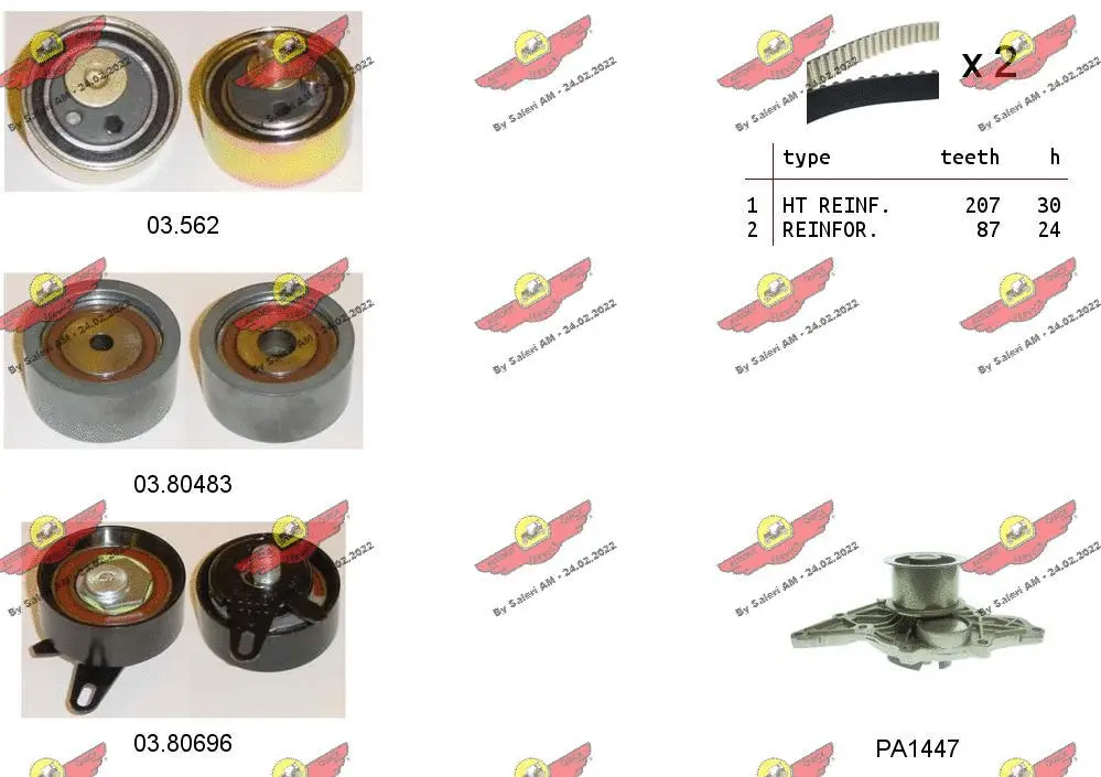 Water Pump & Timing Belt Kit (04.5362PA)