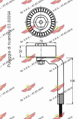 Belt Tensioner, V-ribbed belt