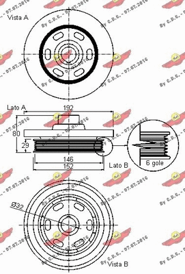 Belt Pulley, crankshaft