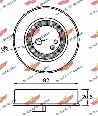 Deflection/Guide Pulley, timing belt