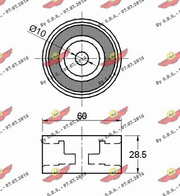 Deflection/Guide Pulley, timing belt