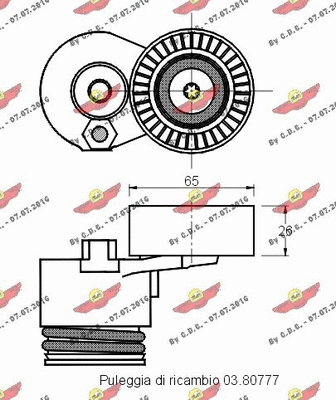 Belt Tensioner, V-ribbed belt