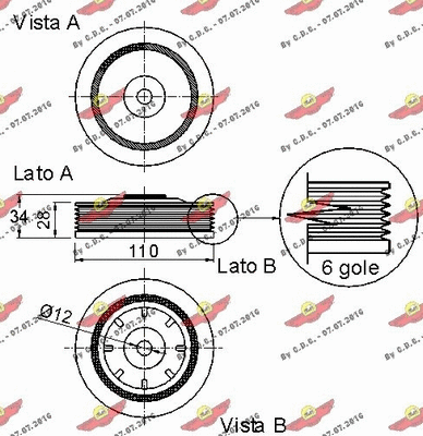 Belt Pulley, crankshaft