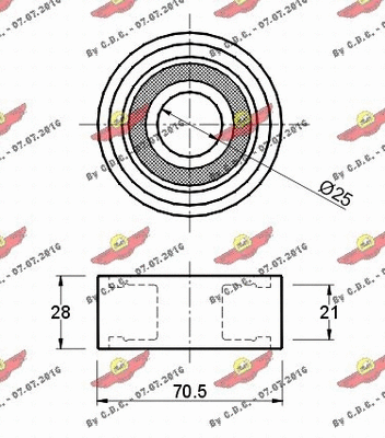 Deflection/Guide Pulley, timing belt