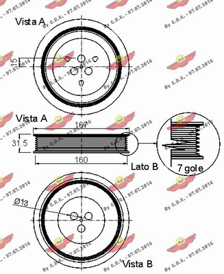Belt Pulley, crankshaft