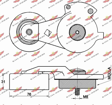 Belt Tensioner, V-ribbed belt