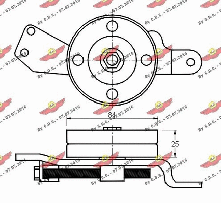 Belt Tensioner, V-ribbed belt
